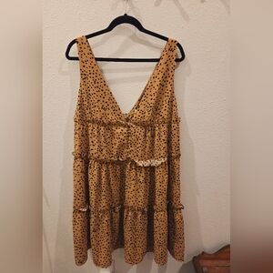 Vine And Love Animal Print Midi Dress NWT